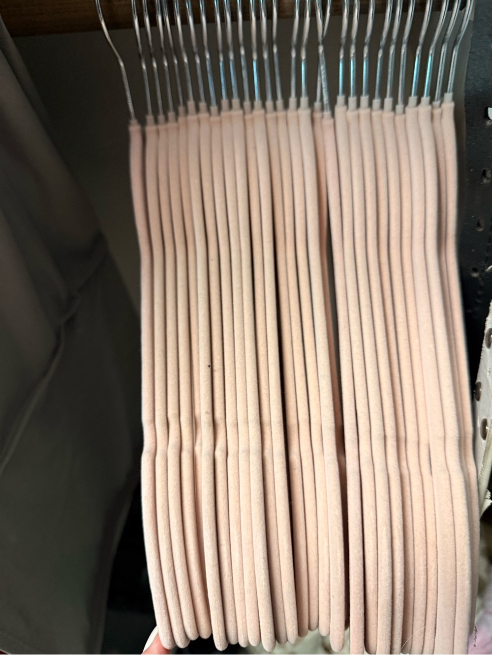 Set of Blush Padded Velvet Hangers